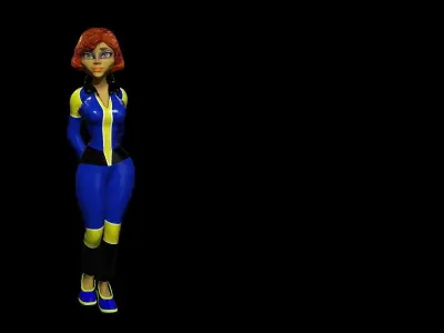 Sckript Toon Series Science-fiction collection The Officer Low-poly 3D model
