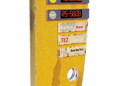 Fuelpump Sign Free low-poly 3D model