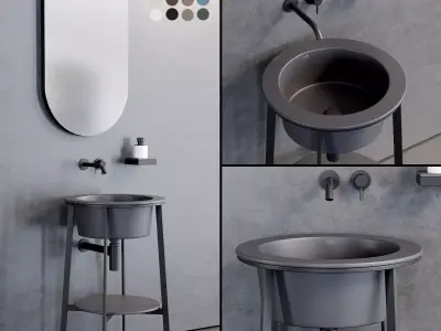 Ceramica Cielo Catino Tondo Washbasin Low-poly 3D model