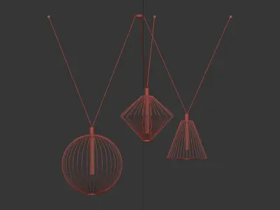 Industrial Lamp 3 3D model