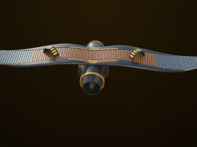  Sci Fi Hoverboard 6 All PBR Unity UE Textures Included Low-poly 3D model