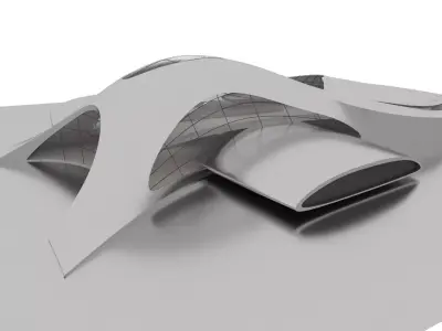 VR art Gallery 7 organic 3D model