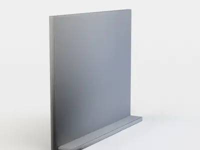 Door with glass Low-poly 3D model