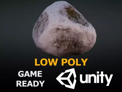 Rock low poly Low-poly 3D model