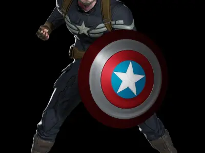 Captain America Steve Rogers from CA and the Winter Soldier 3D model