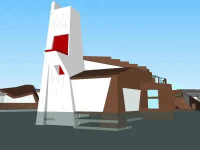 Sketchup Recreational and tourist complex 201 3D model