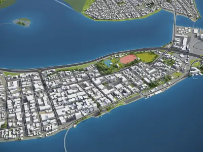 Tauranga Low-poly 3D model