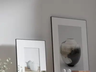 Modern entrance style cabinet 3D model