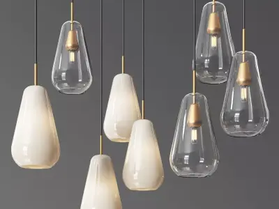 Anoli 1and 3 Nuura Pendant 3D model