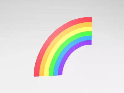 Rainbow v1 001 Low-poly 3D model