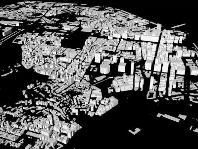 Rio De Janeiro Downtown Streets and Buildings 3D model