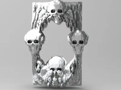 Cave Scull rock Entrance 3D model