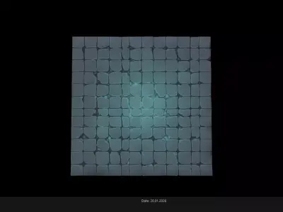 Low Poly Stylized Dungeon Ground  Stone Platform Low-poly 3D model