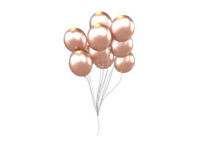 Bunch of Balloons v1 018 Low-poly 3D model