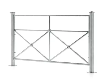 Pedestrian fencing 3D model