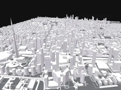 Cityscape Toronto Canada City Center 3D model