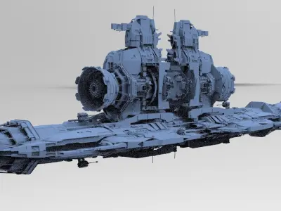 Sci-Fi Droid ship 5  3D model