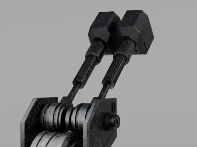 Mech Knee Low-poly 3D model