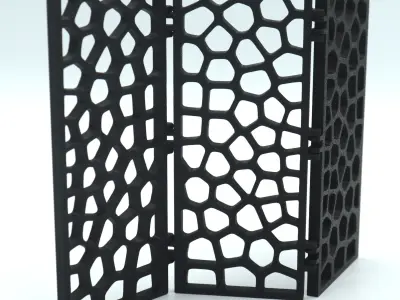 Room divider Voronoi print-in-place  3D print model