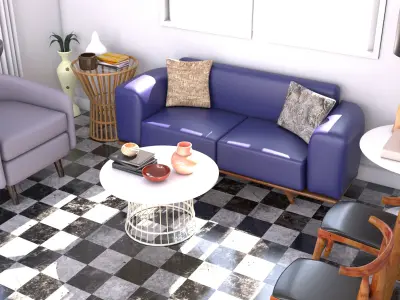 Interior Home Low-poly 3D model