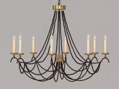 18th C Italian Bead Chandelier 45 3D model