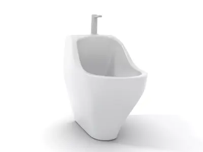 Sleek White Urinal model pack Low-poly 3D model