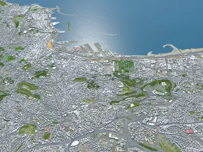 Algiers Algeria 60km Low-poly 3D model