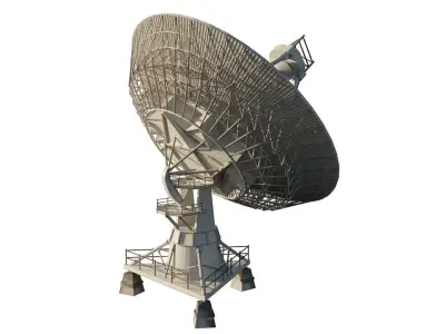 Big Satellite Antenna Low-poly 3D model