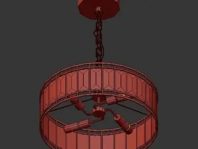 Modern Glass Chandelier 3D model purchase