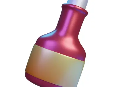 Champagne 3D Models Low-poly 3D model