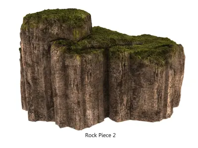 Mossy Modular Rocks Kit 3D model