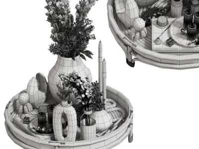 Decorative set 08 3D model 7