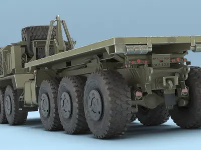  Palletized Load System Flatbed Cargo Truck Green Simplified 