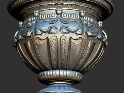 Classic outdoor Vase Flowerpot 3D model III 3D print model