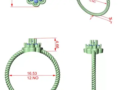Light Diamond Ring 3D print model