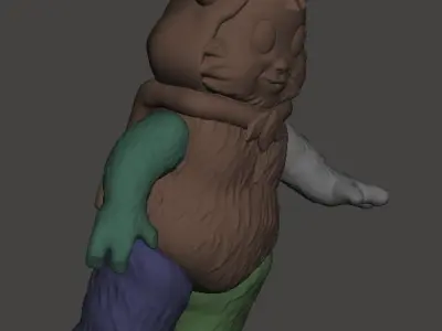 STL File 3D Ewoks Princess Kneesa 3D Print Model 3D OBJ 3D print 3D print model