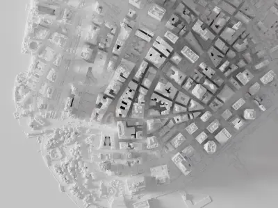 3D MODEL OF NEW YORK MANHATTAN DOWNTOWN 3D print model