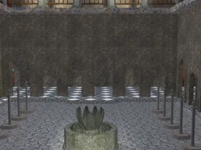 Castle in minecraft 3D model
