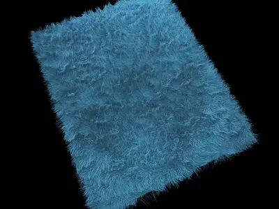 Carpet shaggy rug 3D model