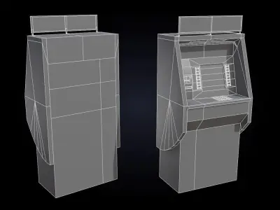 ATM cash machine Low-poly 3D model