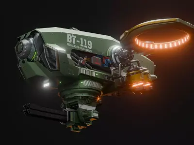 BT-119 Tactical Sci-Fi Drone  Game-Ready 3D Model Low-poly 3D model