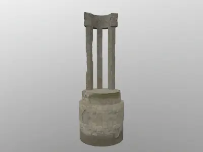 Destroyed Monument Low-poly 3D model