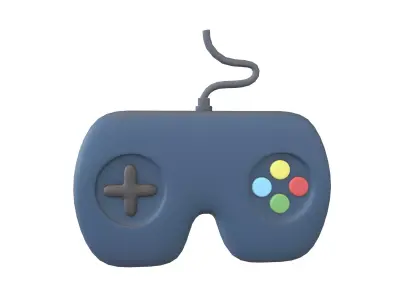 Game Controller Icon V1 003 Low-poly 3D model