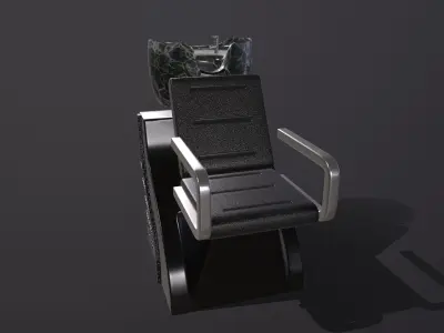 SALON CHAIR Low-poly 3D model
