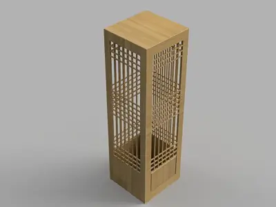asian light box for floor - desk and table 3D print model