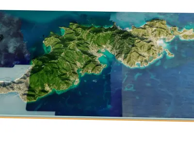 Tortola island Full 3D model terrain 3D model