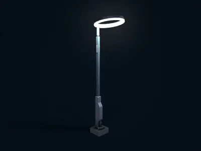 Sci Fi Street Light 5 Low-poly 3D model