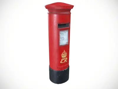Post Box Letter Box Low-poly 3D model