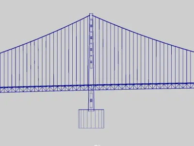 hi details metal bridge 3D model