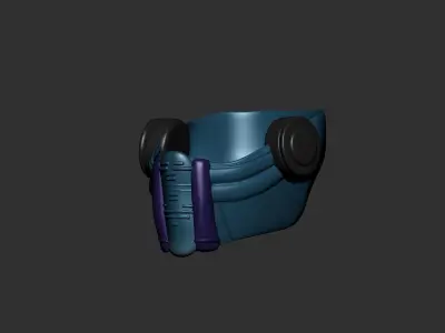helmet high poly sculpt 3d printable  3D model 74
